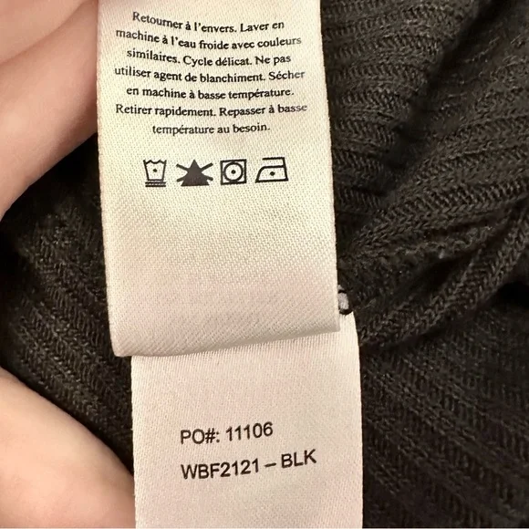 Faherty Black Legend Ribbed Roscoe Wide Leg Pants XXL - Picture 11 of 12